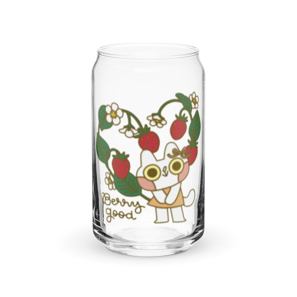 Berry Good Cat 16oz. Glass Tumbler
