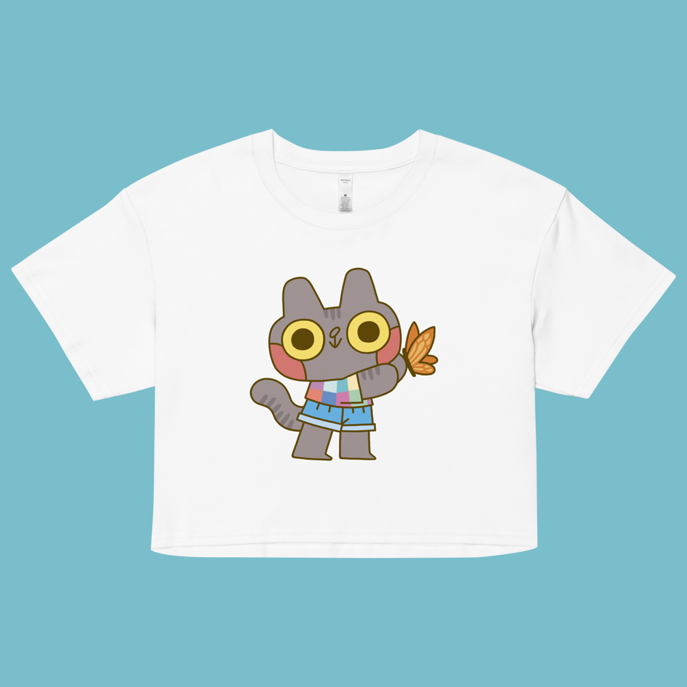 Butterfly Cat Crop Top