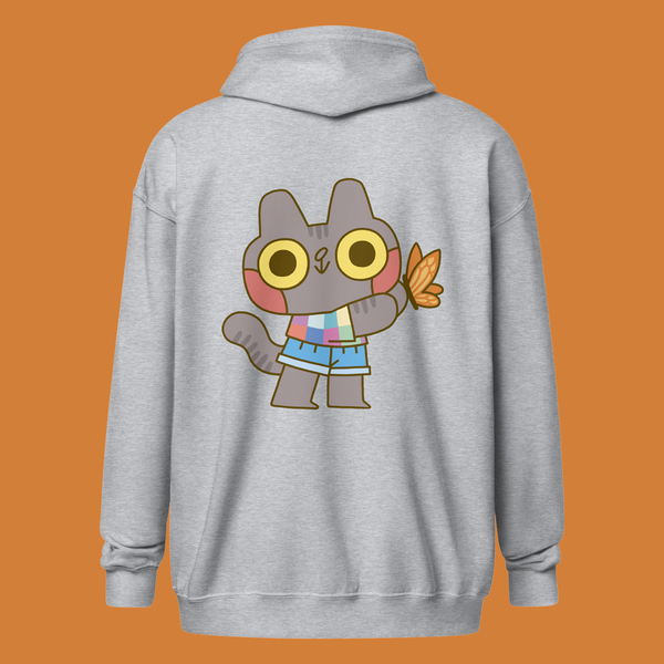 Butterfly Cat Zip Hoodie