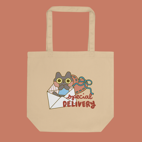 Special Delivery Cat Organic Cotton Tote Bag
