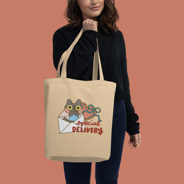 Special Delivery Cat Organic Cotton Tote Bag