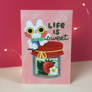 Life Is Sweet Cat Print