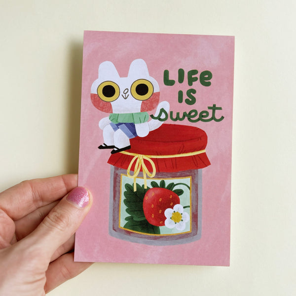 Life Is Sweet Cat Print